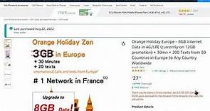 Great Affordable Europe Orange Holiday Sim Card Used during London and Paris Trip . EU UK Adapters