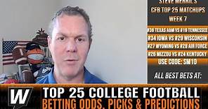 College Football Week 7 Picks and Odds | Top 25 College Football Betting Preview & Predictions