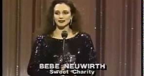 Bebe Neuwirth wins 1986 Tony Award for Best Featured Actress in a Musical