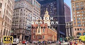 Boston: 4K Walking Tour (Downtown) #walkingtour