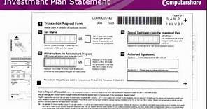 How to read your Computershare Investment Plan Statement (US Issuers)