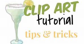 How to make clipart, quick easy clipart tutorial, hand drawn clipart, customize your art