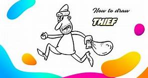 How to draw a Thief step by step