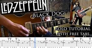 Led Zeppelin - Black Dog guitar solo lesson (with tablatures and backing tracks)