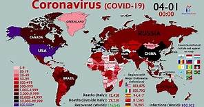 World Map Timelapse of the Coronavirus (January 20 to April 1)