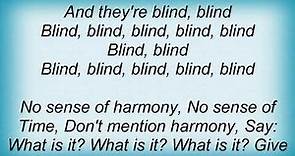 Talking Heads - Blind Lyrics