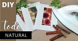 Como hacer TARJETAS con hojas y flores NATURALES