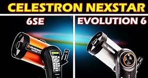 Celestron NexStar 6SE vs Celestron NexStar Evolution 6 inch telescopes