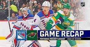 Rangers @ Wild 11/4 | NHL Highlights 2023