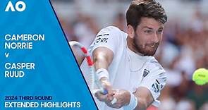 Cameron Norrie v Casper Ruud Extended Highlights | Australian Open 2024 Third Round