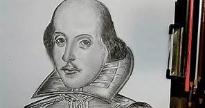 how to draw william shakespeare step by step