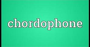 Chordophone Meaning