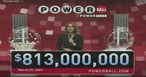 Powerball Numbers, March 25 2024 | $813 million jackpot