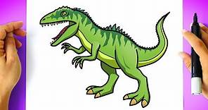 How to DRAW GIGANOTOSAURUS - Drawing Dinosaur - Jurassic World Dominion