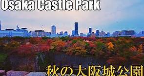 【大阪】夕暮れの秋の大阪城公園を散歩 Walking Osaka Castle Park in autumn at dusk 4K