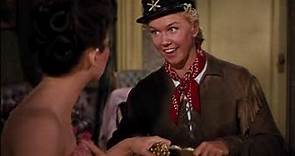 Doris Day and Allyn Ann McLerie in a scene from "Calamity Jane"