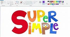 How to draw the Super Simple logo using MS Paint | How to draw on your computer