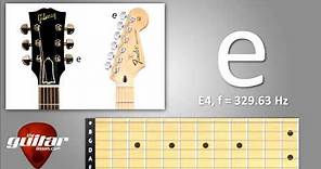 High E string standard guitar tuning (1st string)
