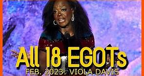 ALL 18 EGOT WINNERS 2023 | UPDATED: VIOLA DAVIS