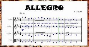 Allegro - Suzuki Libro1 - Violin Partitura para Violin