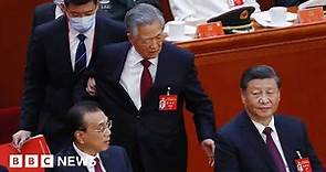 Chinese ex-president Hu Jintao escorted out of congress - BBC News