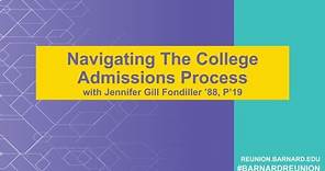 Barnard Reunion 2023: Navigating the College Admissions Process