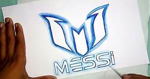 How to draw the Lionel Messi logo