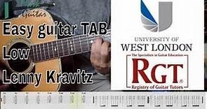Lenny Kravitz - Low - - HOW TO PLAY - EASY lesson tutorial GUITAR tab