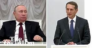 'Speak directly!': Putin has tense exchange with his chief spy