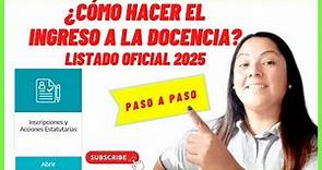 💻👩‍🏫INGRESO A LA DOCENCIA 2025👉¿CÓMO INSCRIBIRSE AL LISTADO OFICIAL?