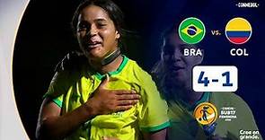 BRASIL vs. COLOMBIA [4-1] | RESUMEN | CONMEBOL SUB17 FEM | FASE DE GRUPOS
