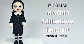Cómo Hacer a Merlina Addams en Fondant versión cute // Wednesday Fondant Cake topper