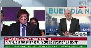 José Luis Espert: "Mi apoyo en el balotaje es para Milei"