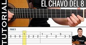 como tocar CHAVO DEL 8 en guitarra FACIL Principiantes y novatos acústica o criolla tutorial