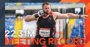 Tom Walsh beats Kovacs with shot put meeting record | Continental Tour Gold Chorzow 2022