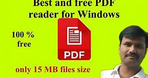 Best and free pdf reader for Windows