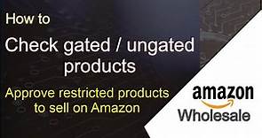 how to check gated products on amazon | Amazon restricted products approval