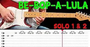 Be-Bop-a-Lula - Guitar solo 1&2 lesson with tabs (fast&slow) - Gene Vincent