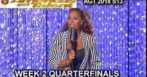 Glennis Grace sings “Never Enough” STUNNING MOMENT!! QUARTERFINALS 2 America's Got Talent 2018 AGT