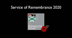 Plymouth College Remembrance Day Service 2020