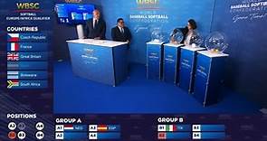 Europe/Africa Softball Draw of the Qualification Event for the Games of the XXXII Olympiad Tokyo 2020