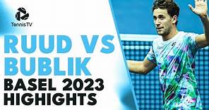 Casper Ruud vs Alexander Bublik FUN Match! | Basel 2023 Highlights