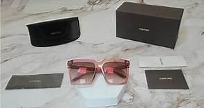 Tom Ford Sabrina-02 TF764 72G Sunglasses Women's Transparent Pink/Brown 58mm