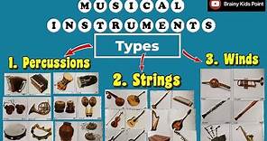 Musical Instruments: Names & Types | Percussion instruments | String instruments | Wind instruments