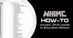 Convert Java Edition Minecraft to Education Edition World