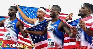 U.S. men crush 4x400m relay, breaking all-time world championship medals record | NBC Sports
