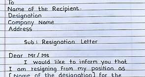 How to write Resignation Letter || Formal Resignation Letter || Sample Letter || Uplearn