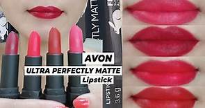 AVON Ultra Perfectly Matte Lipstick/ 4 shades swatches