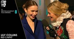 Lily Collins on Binge-Watching All the Films | EE BAFTA Film Awards 2019