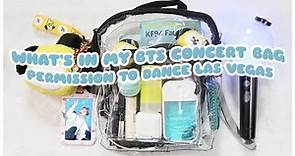 ✨ what's in my bts clear concert bag | pack with me for permission to dance 2022 las vegas